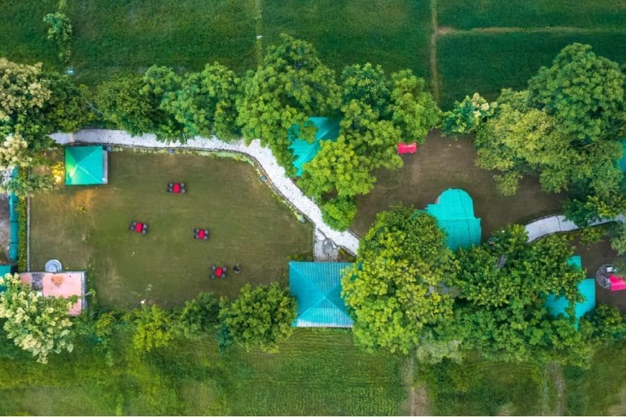 Aerial view of Ashoka Tiger Trail Resort
